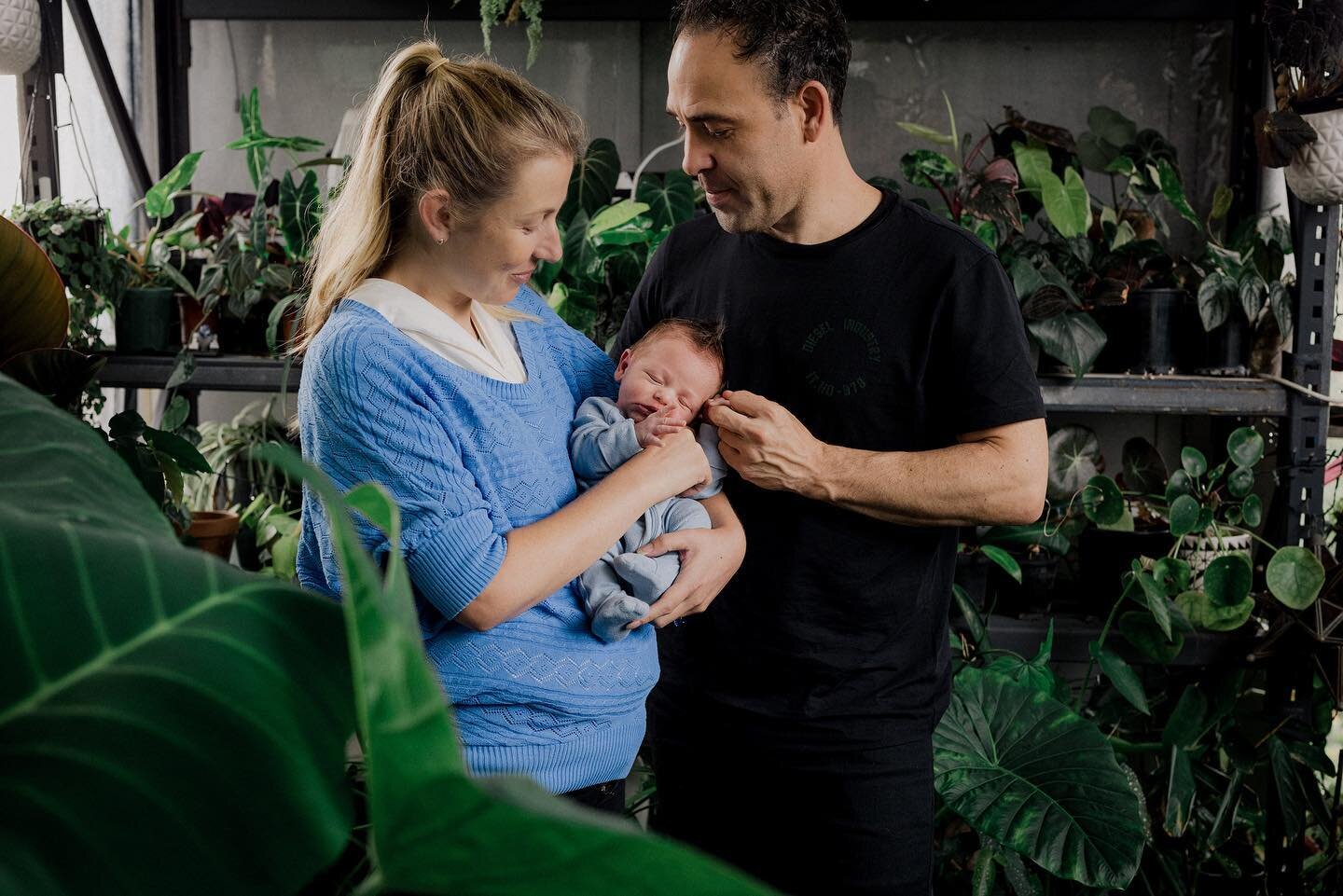 The most serendipitous visit to these lovely new parents! Capturing some fresh images for the boss @motherhoodwithketurah she introduced me to these plant lovers and I was in heaven. Of course I wanted a photo of them surrounded by their forest of ra