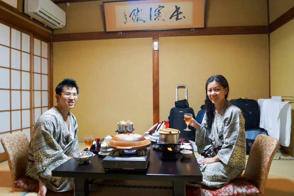 Traditional Japanese dinner @ ryokan