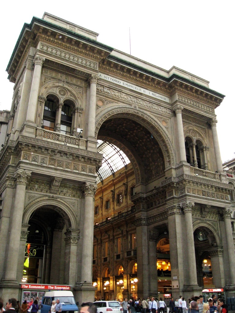 Entrance of Galleria Vittorio Emanuele II
