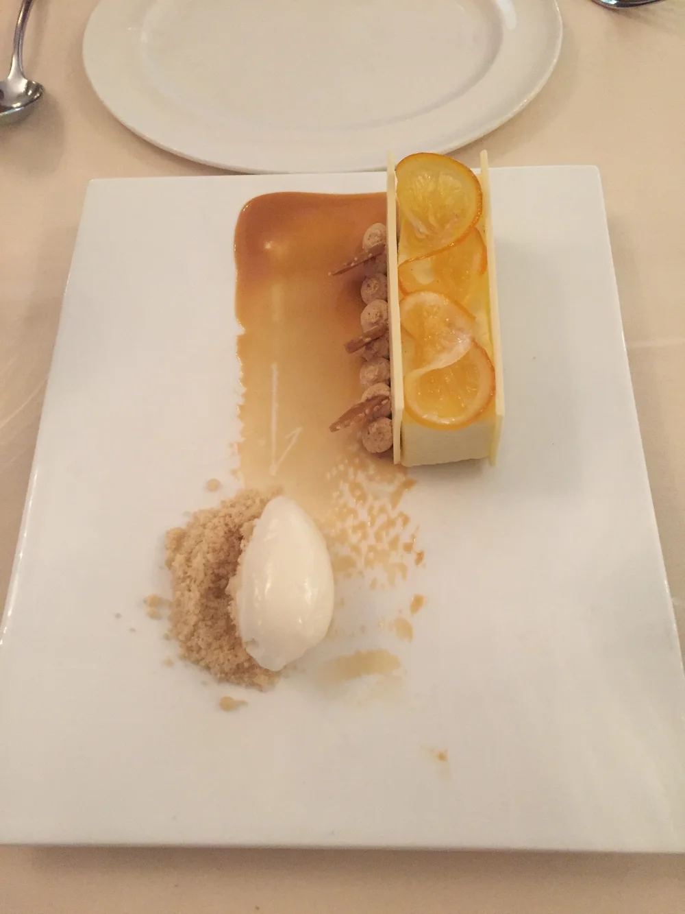 Delicious and beautifully plated dessert @ American Bounty