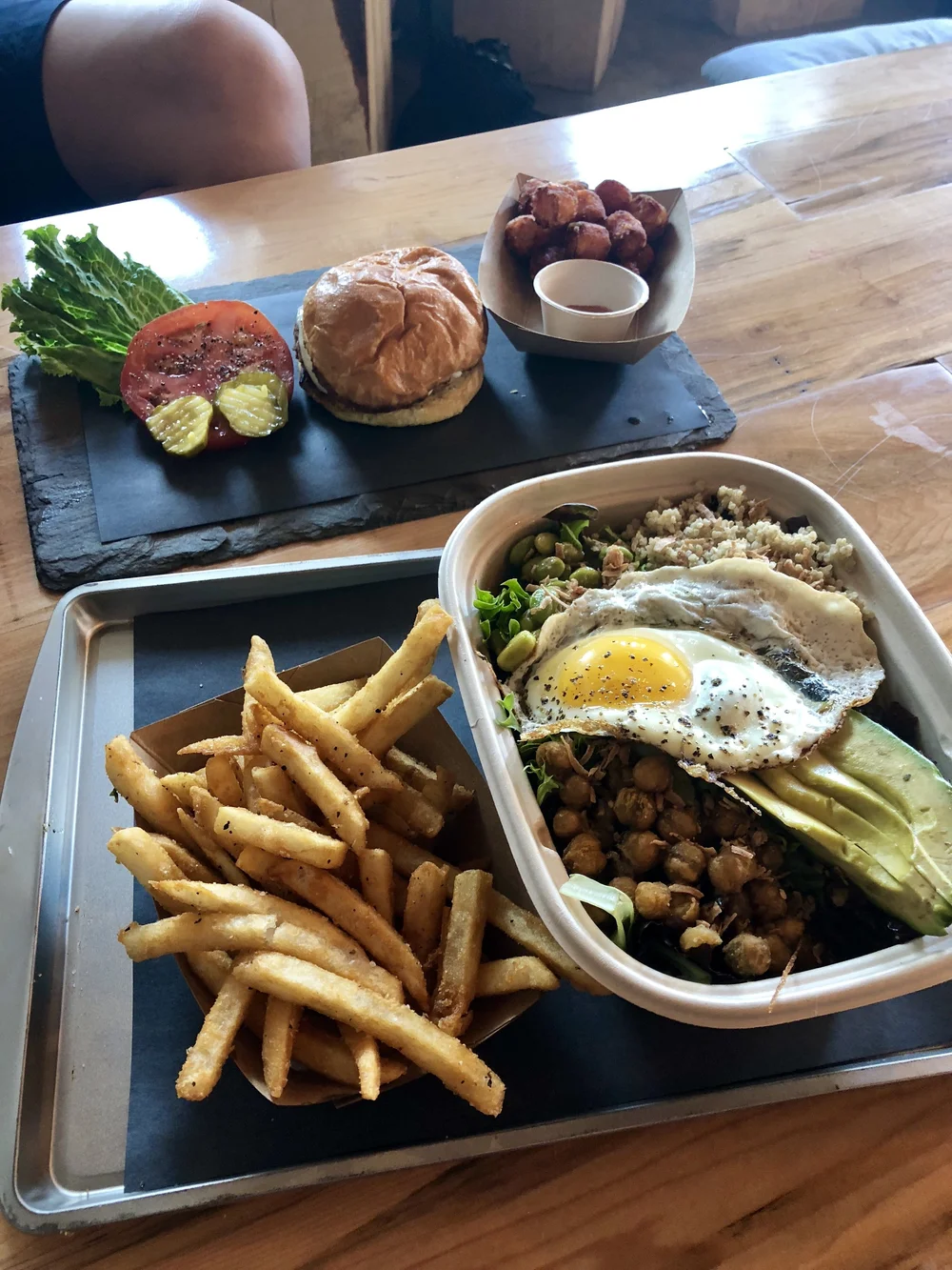 Impossible burger & green dragon bowl @ Farmers Hardware