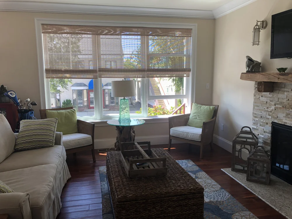 Spacious living room at our loft