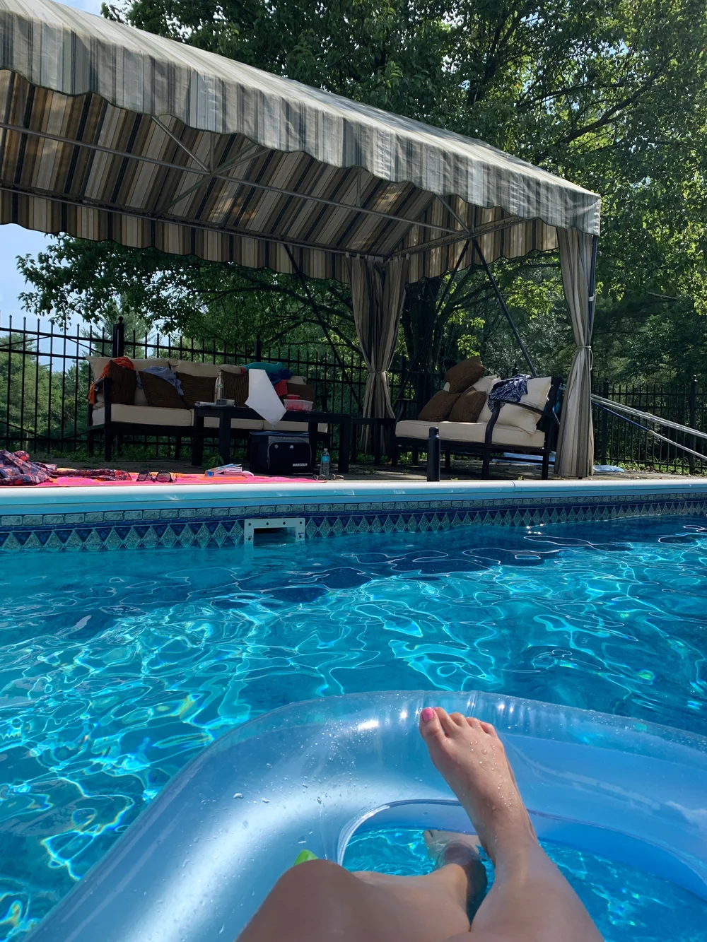 Chilling in the pool
