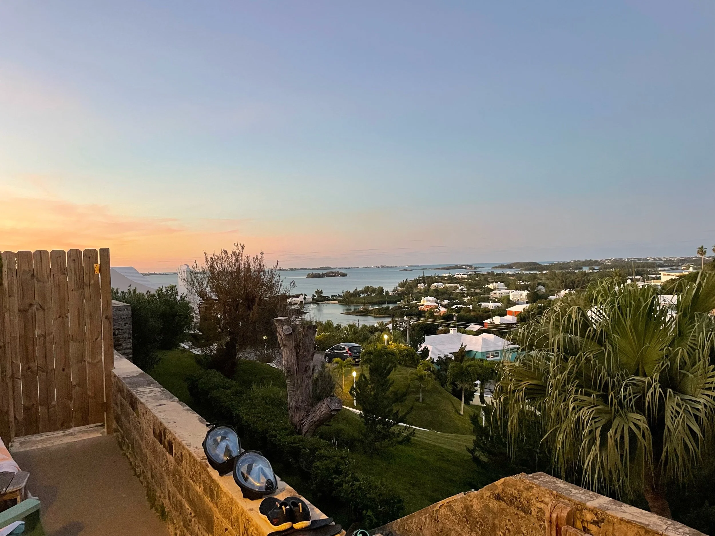 Sunset view from the Airbnb