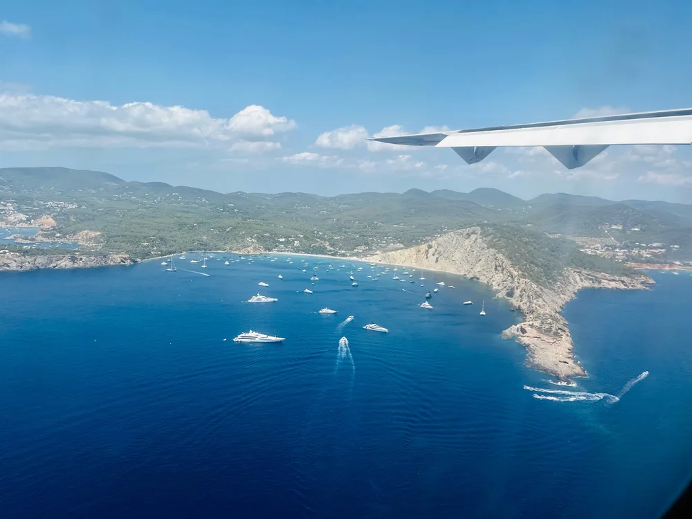 Aerial view of Ibiza