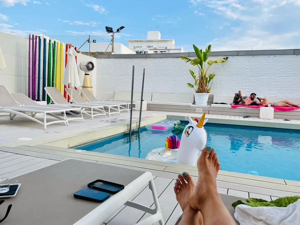 Relaxing @ The Purple Hotel by ibiza Feeling pool