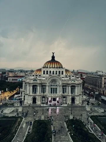 Beautiful view of Palace of Fine Arts from Finca Don Porfirio