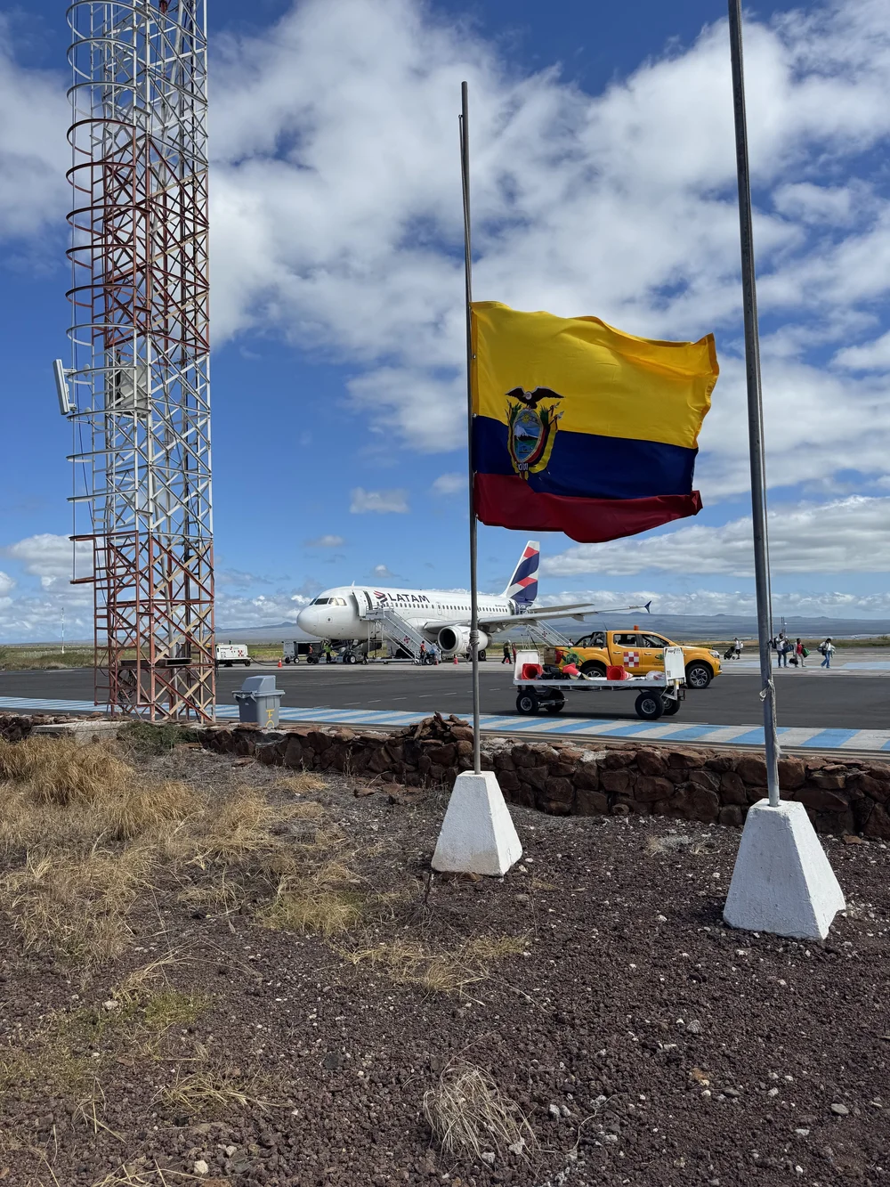 Landing in the Galapagos
