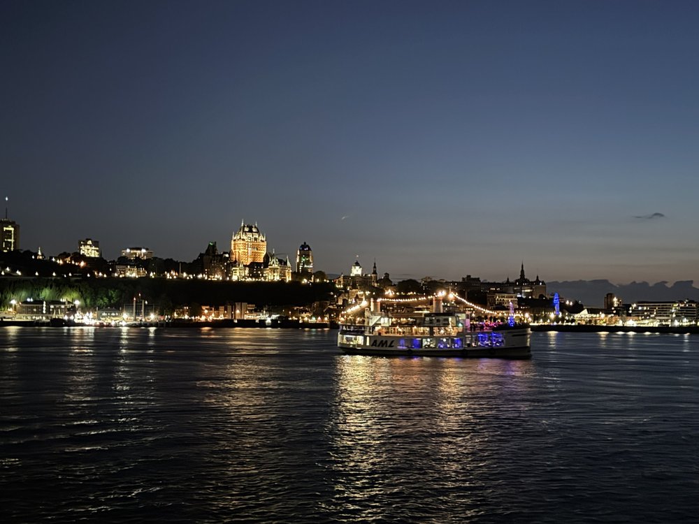 Evening view of Quebec City from Levi