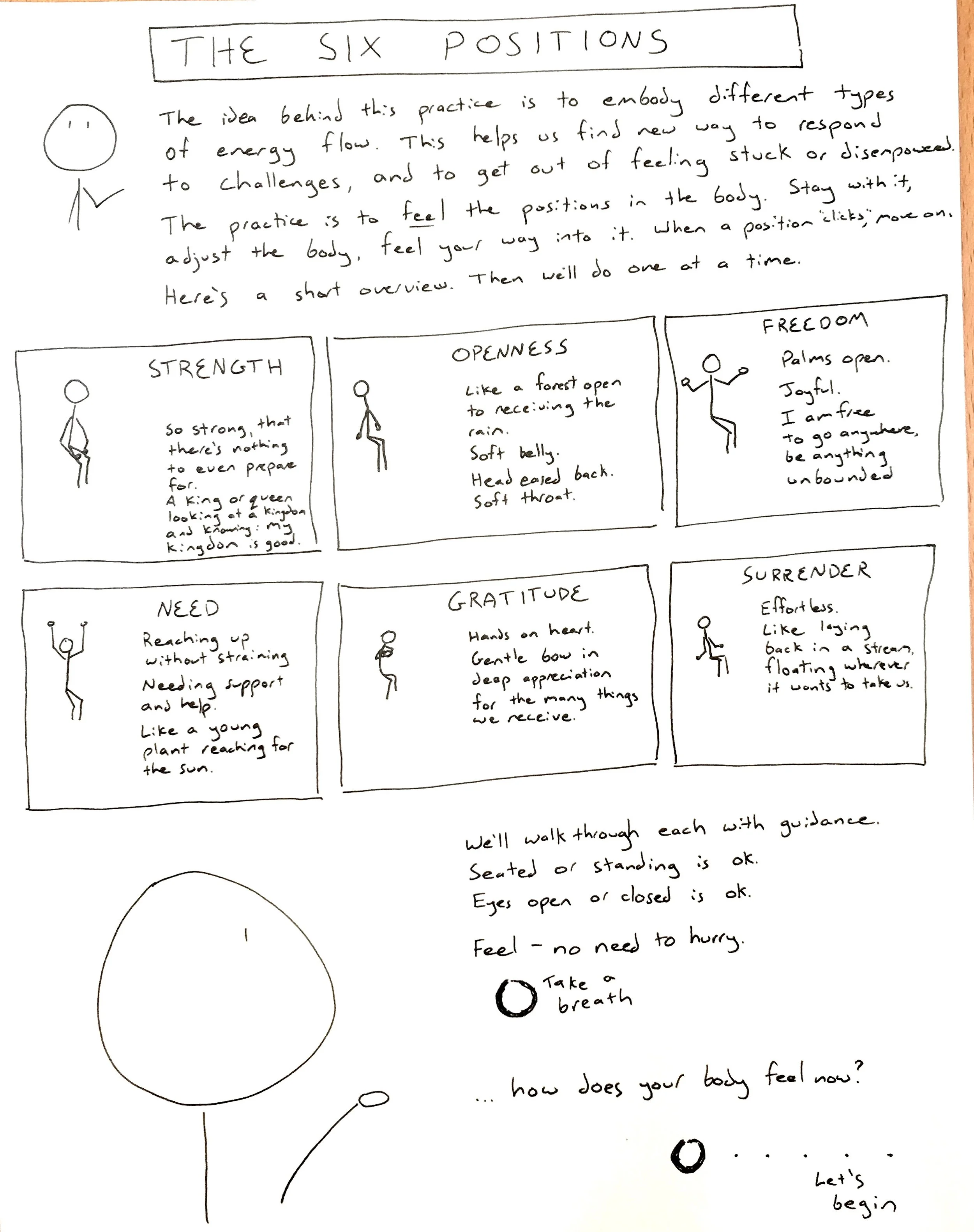 Six Positions Practice: Opening Your Options