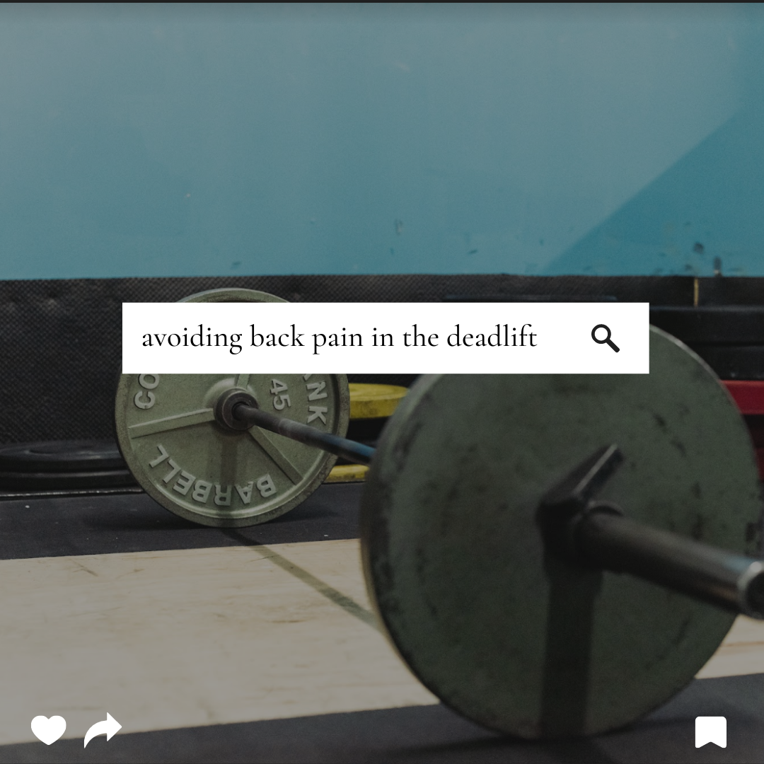 Two Cues to Avoid Back Pain in the Deadlift