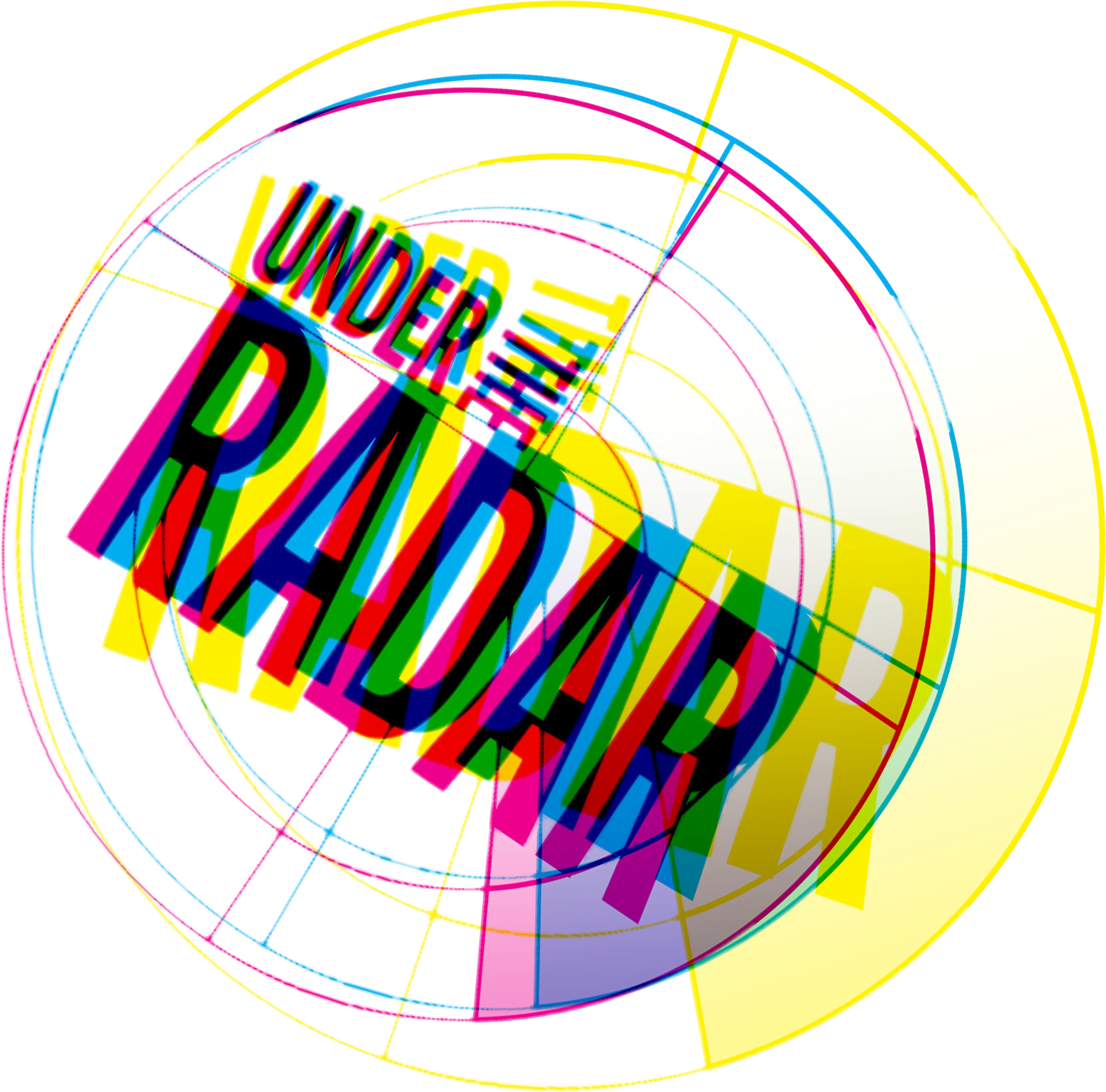 A yellow circle overlayed by a purple circle. In the center of the circle reads the words "Under the Radar"
