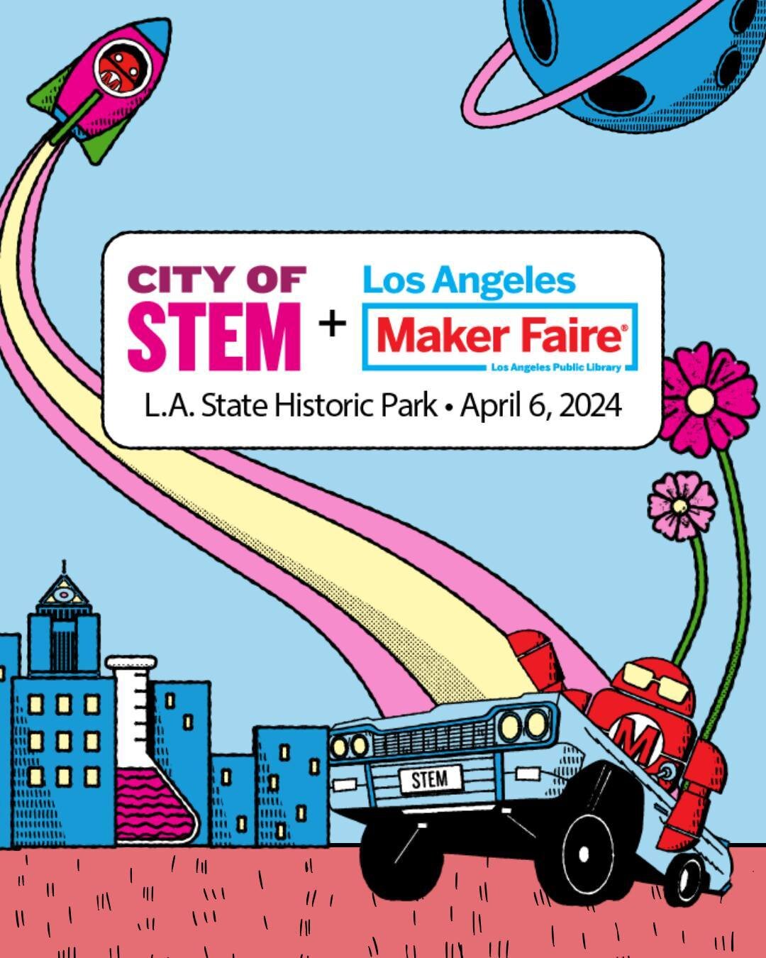 Join us for Southern California&rsquo;s largest festival of science and creativity❗⁠
⁠
On April 6 City of Stem and LA Maker Faire will combine forces to create an interactive event designed to inspire Los Angeles&rsquo; next generation of scientific 