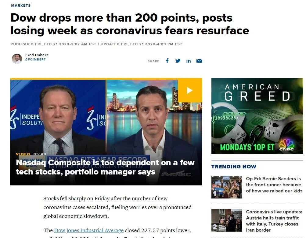 Coronavirus and Economic Collapse, Part I