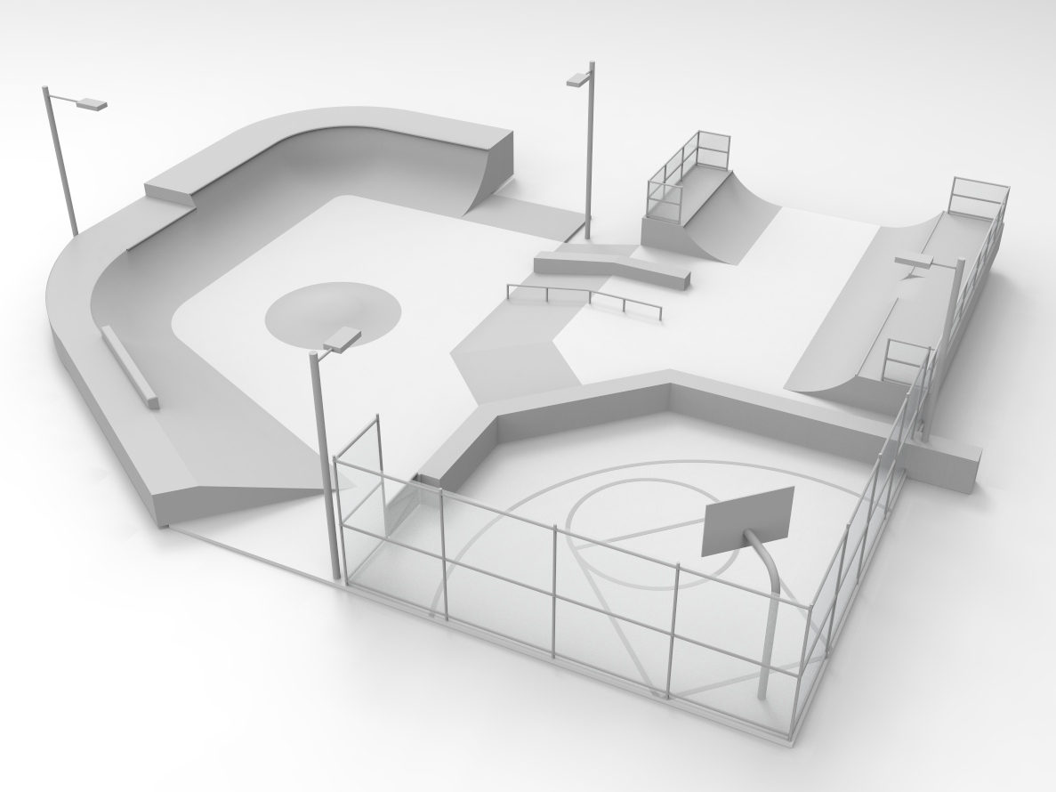 VERSION 2 - with addition of mini half pipe