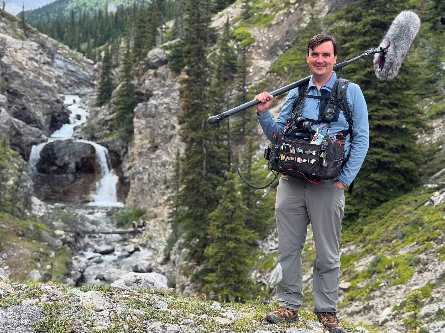 Mountain adventures. 📸: @will_francome_docs @craigvanhornedop #soundmixer #soundguy #soundspeeds #locationsound #locationaudio #productionsound #soundonset #setlife #behindthescenes #abfilm #yycfilm