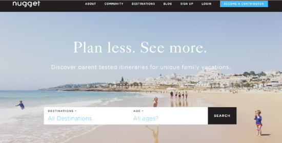 Nugget compiles travel itineraries from parents, for parents - including great itineraries for baby and toddler travel 