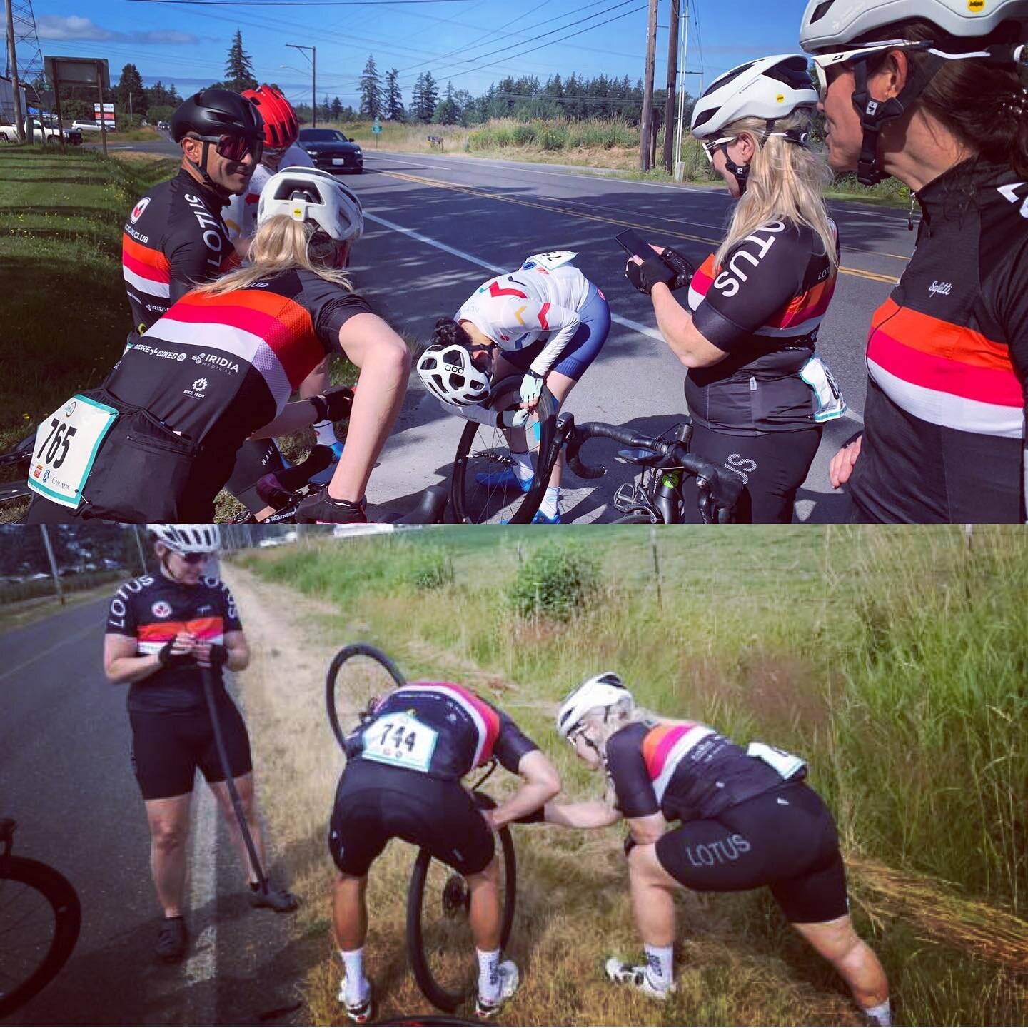 Flat definitely is a 4 letter word&hellip;but don&rsquo;t let one (or more like Tour de Whatcom ) ruin your ride! Always ride prepared to change or repair a flat. Don&rsquo;t be that rider! Such a great refresher session with @biketech_cms #practicem