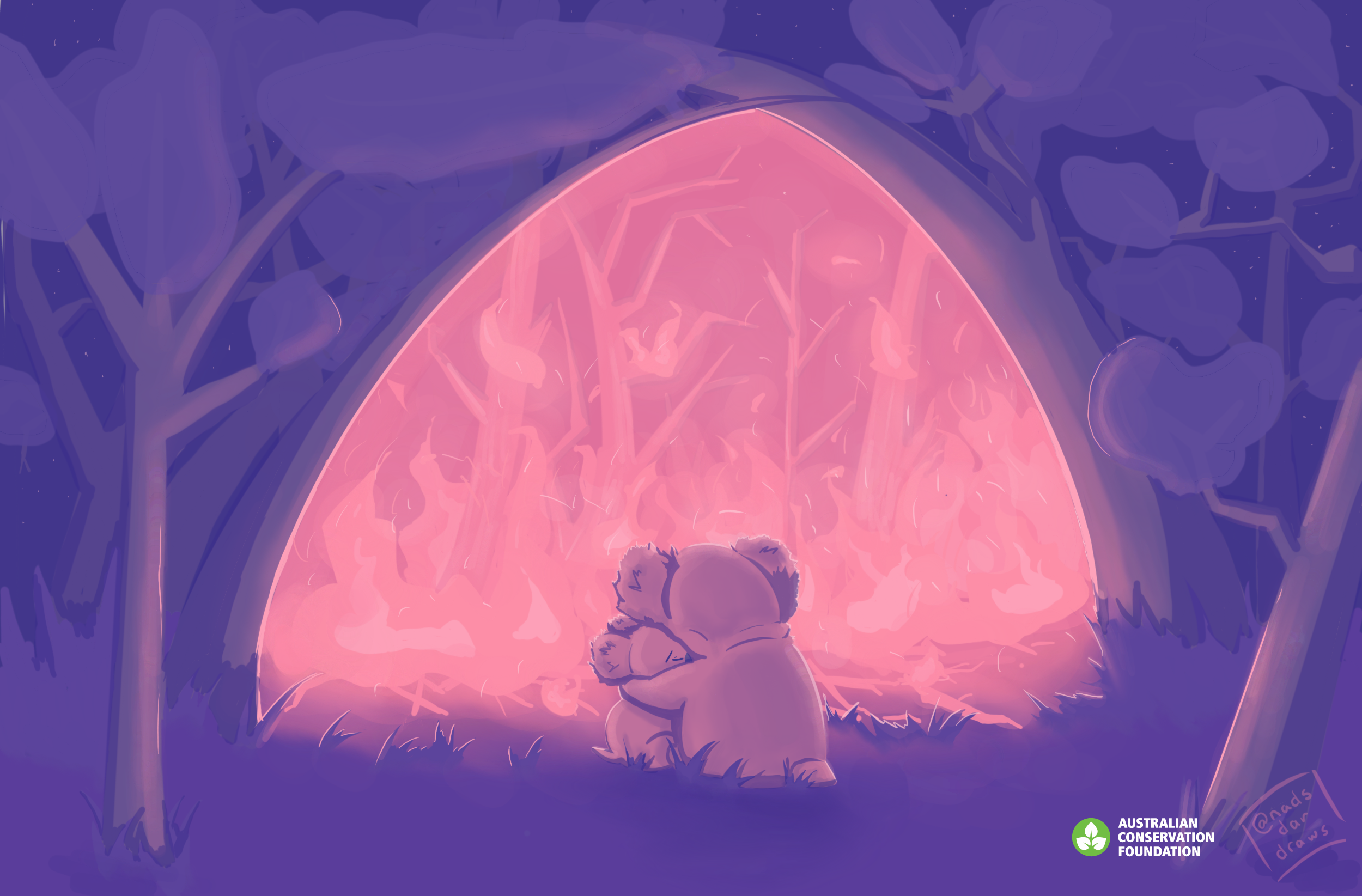 Bushfire relief sticker design- In association with the ACF