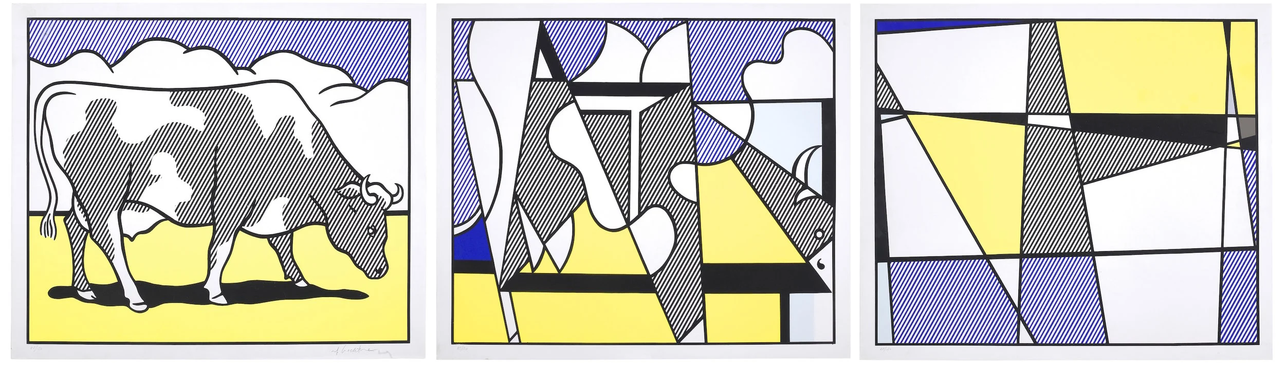 9. Roy Lichtenstein - Cow Going Abstract