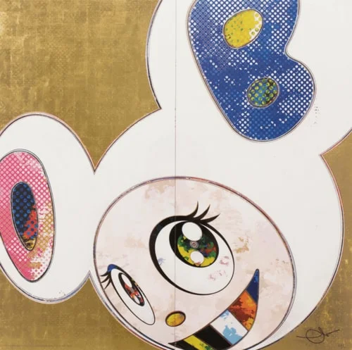 115. Takashi Murakami - Dob in Pure White Robe (Pink & Blue)