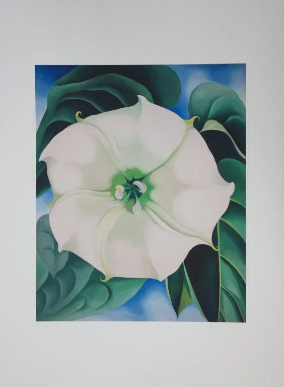35. Georgia O'Keeffe -  Jimson Weed, White Flower No. 1