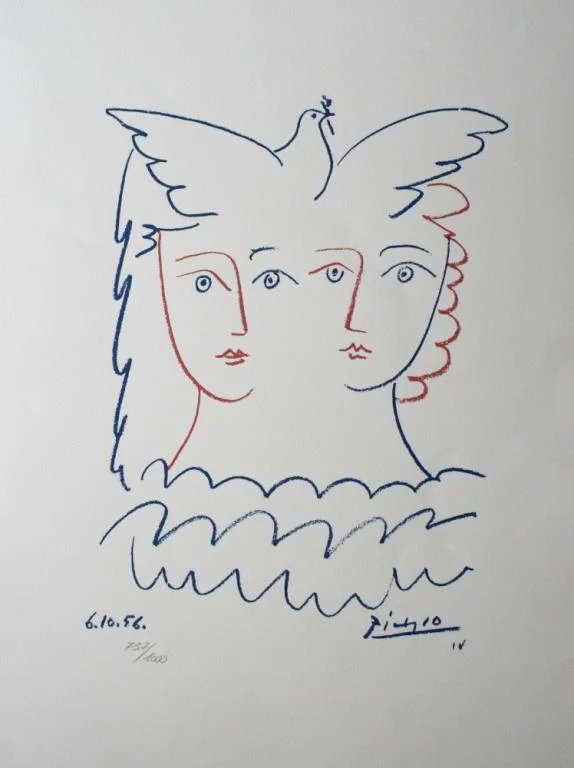 107. Pablo Picasso (after) - 2 women with dove