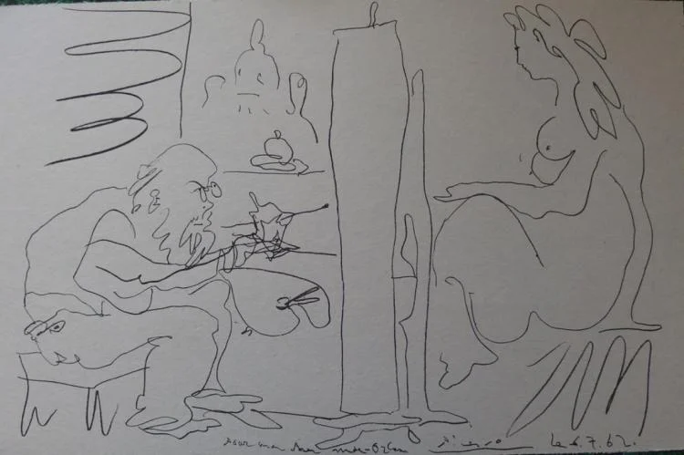 111. Pablo Picasso - Painter and model in the workshop