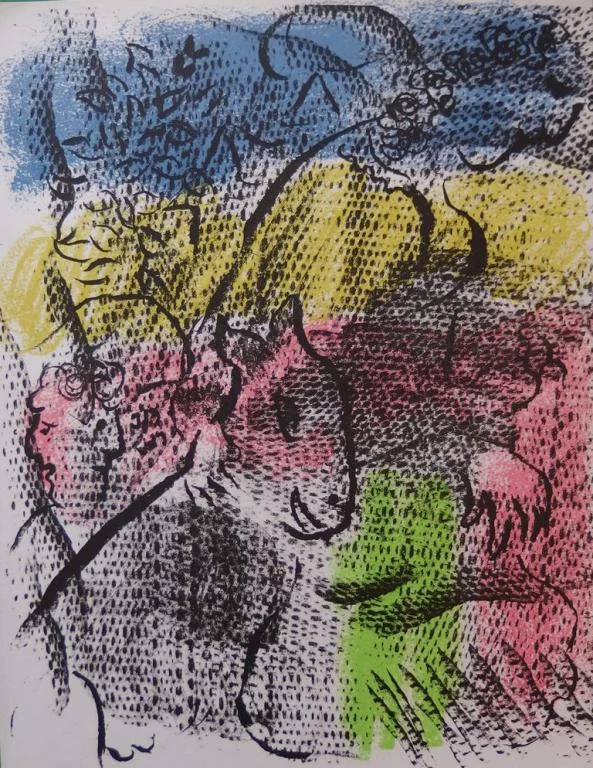 138. Marc Chagall - Couple with goat