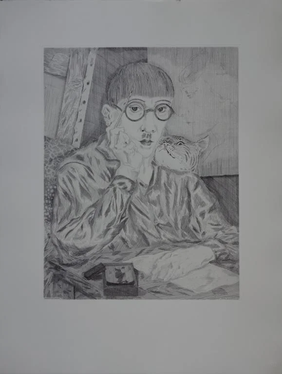 144. Tsuguharu Foujita - Self-Portrait