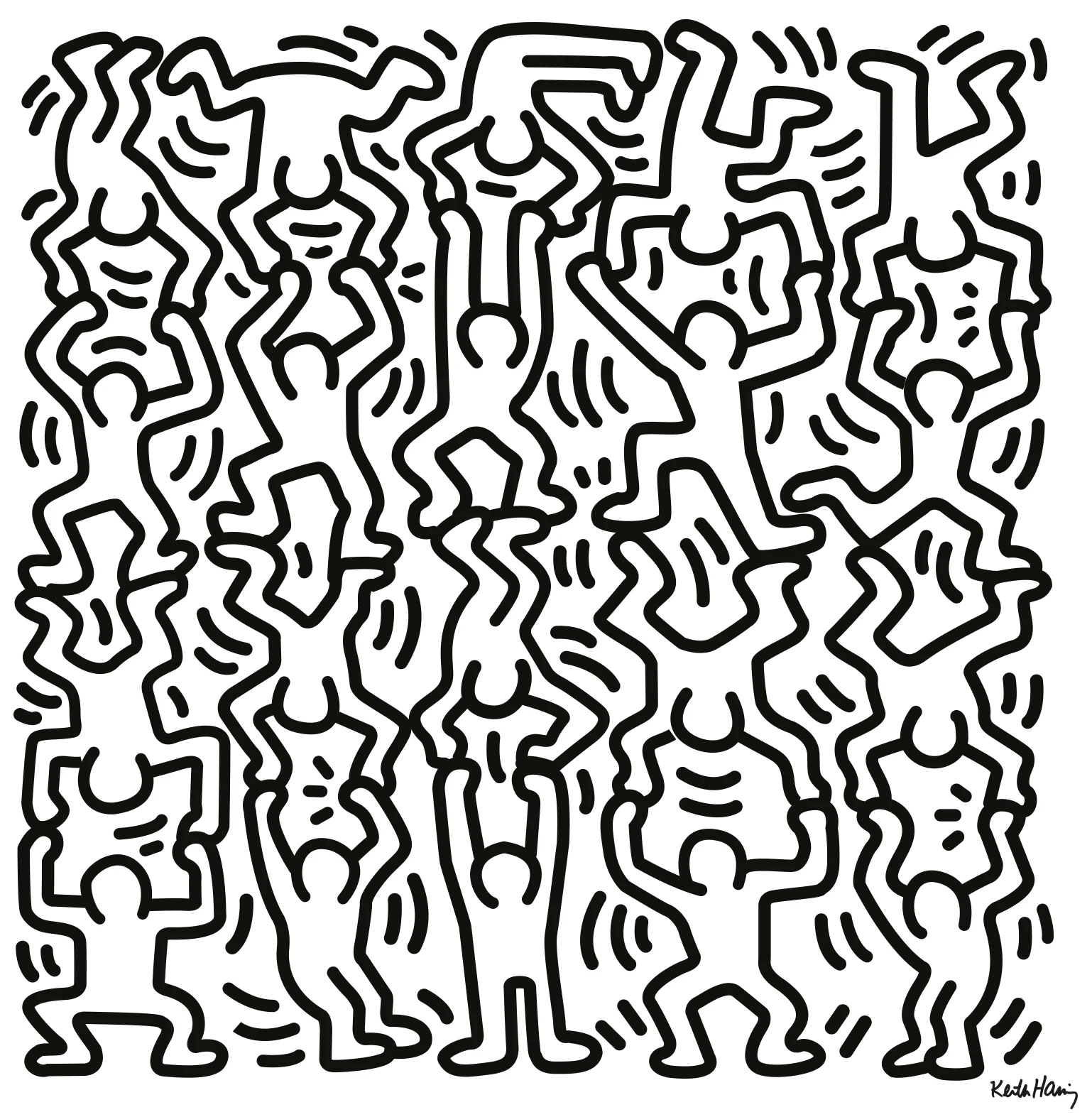 185.  Keith Haring - Acrobats 16/20