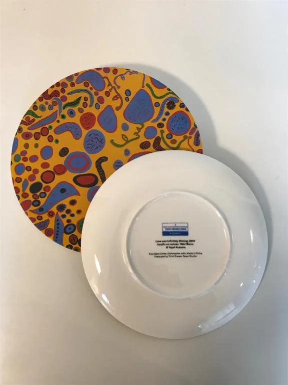 197. Yayoi Kasama - Love Was Infinitely Shining Yellow Plate