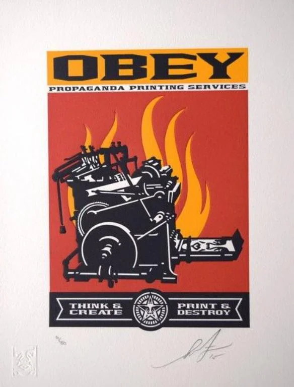273. Obey - Obey Print and Destroy 00 Letterpress