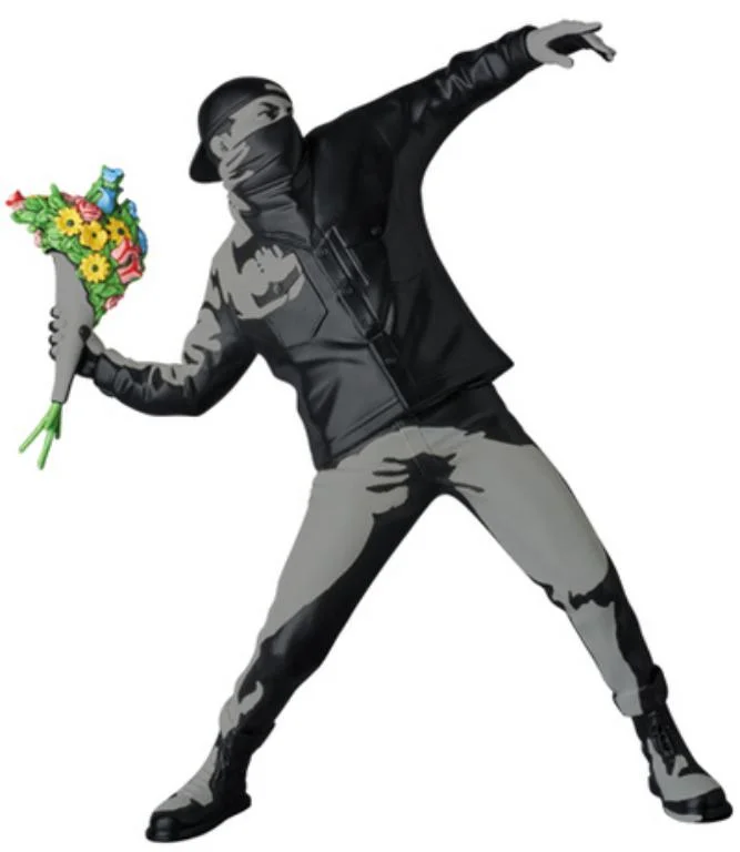 287. Banksy - Flower Bomber Grey/Black