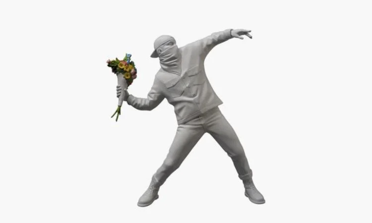 288. Banksy - Flower Bomber White