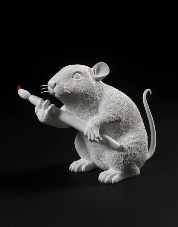 289. Banksy - "LOVE RAT" White