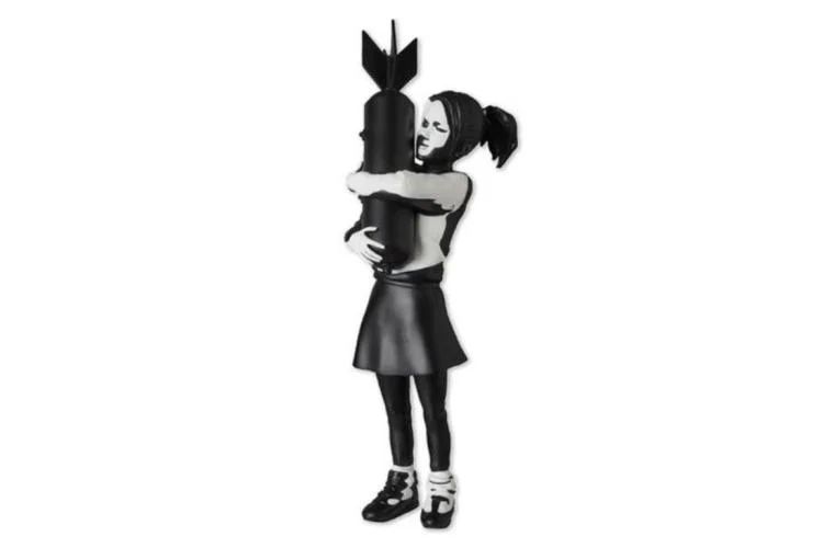 294. Banksy - "BOMB HUGGER"Original Black