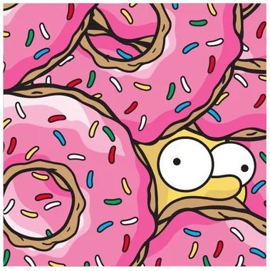 345. Incarcerated Jerkface - Homer pink donuts prints