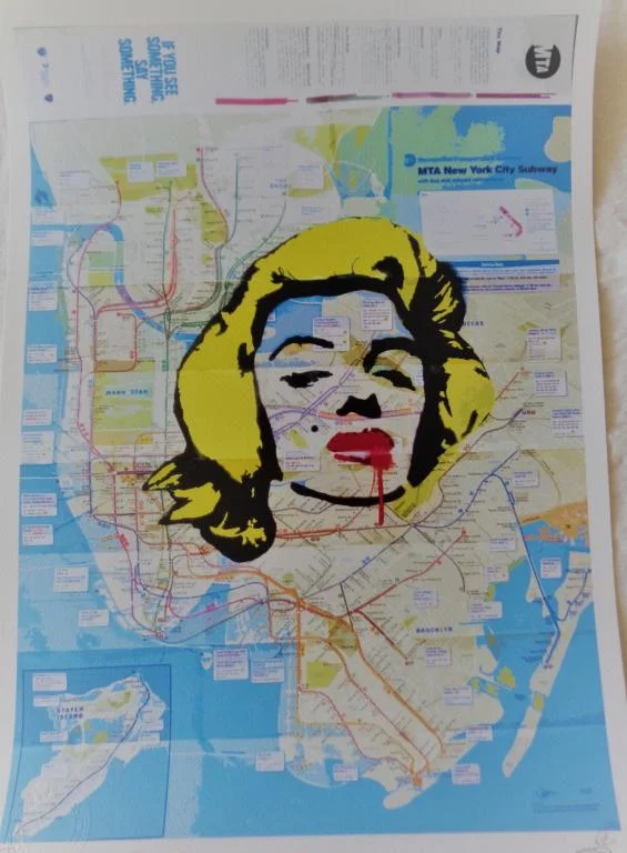 354. DEATH NYC - Marilyn New York Map