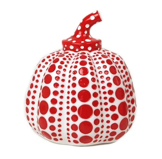 34. Resin Pumpkin Red/White - Yayoi Kusama