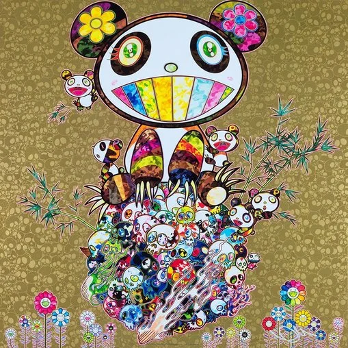 90. Panda Family Gold - Takashi Murakami