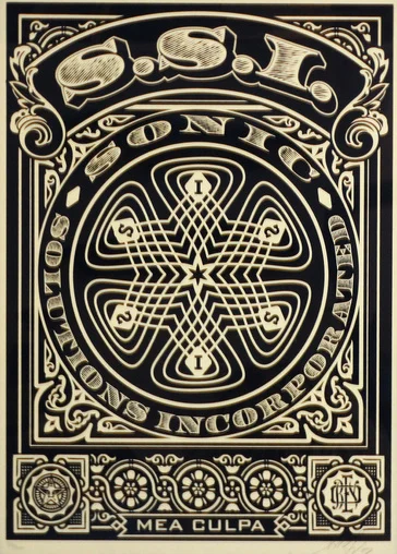 133. SSI Black White Print - Obey