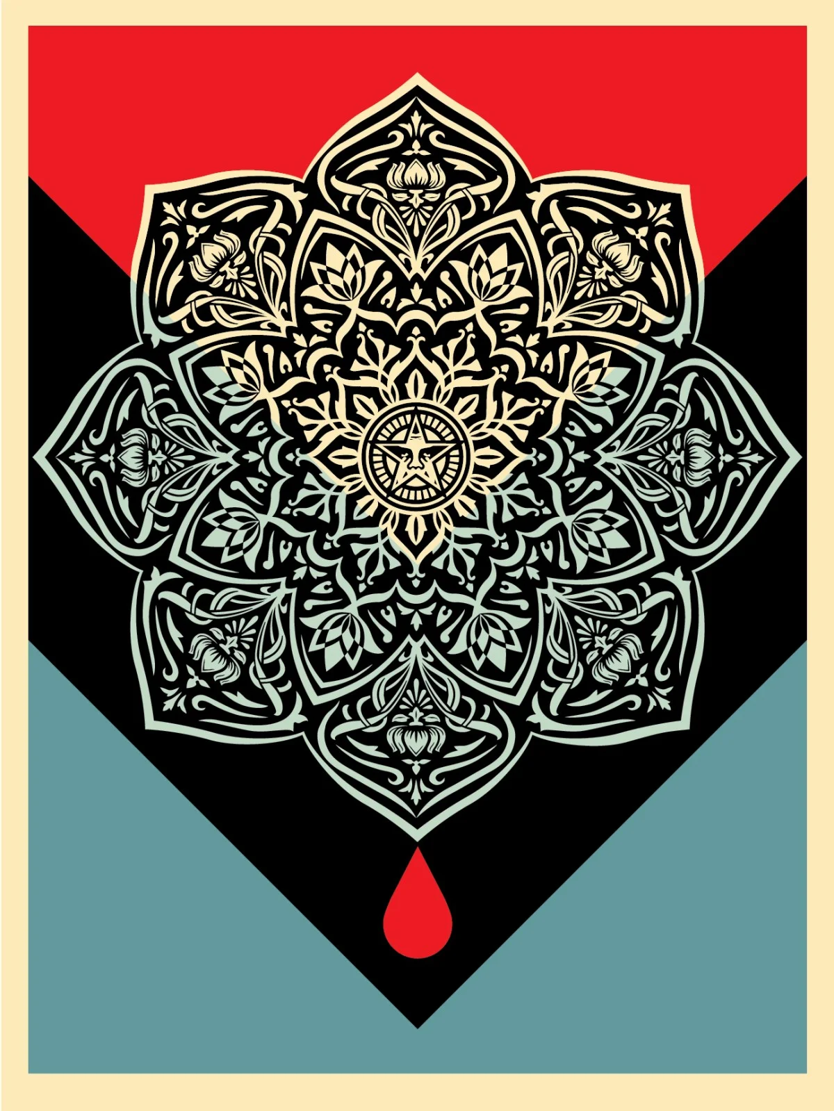 141. Blood Oil Mandala (Blood Drop) - Obey