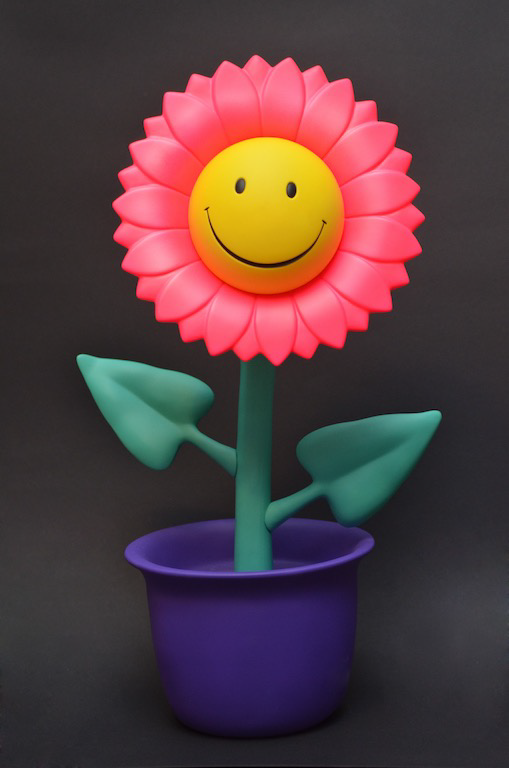 197. APPortfolio Shocking Sunflower : Pink Smiley Face - Ron English
