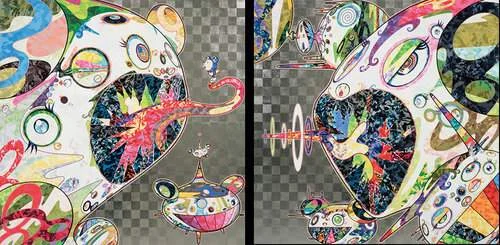 68. 2017 Set Homage to Francis Bacon (Study for Head of Isabel Rawsthorne and George Dyer) - Takashi Murakami