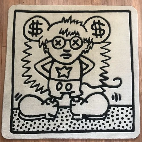 13. Carpet Andy Mouse (B&W) 11/20 - Keith Haring