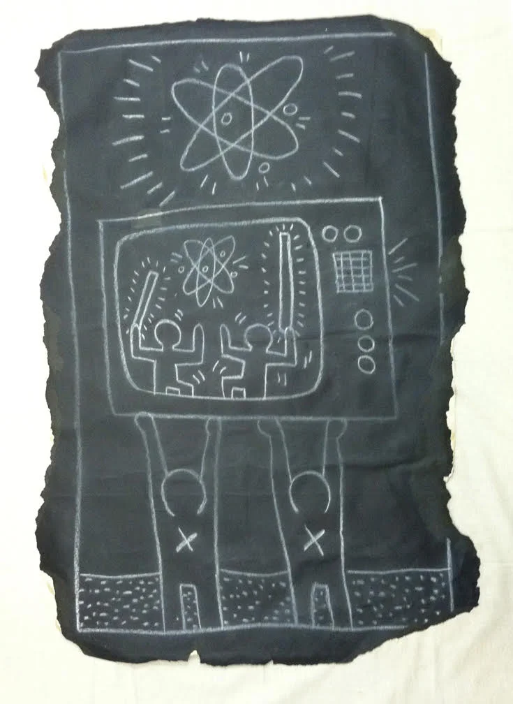 21. Subway Drawing "TV and Atoms" - Keith Haring