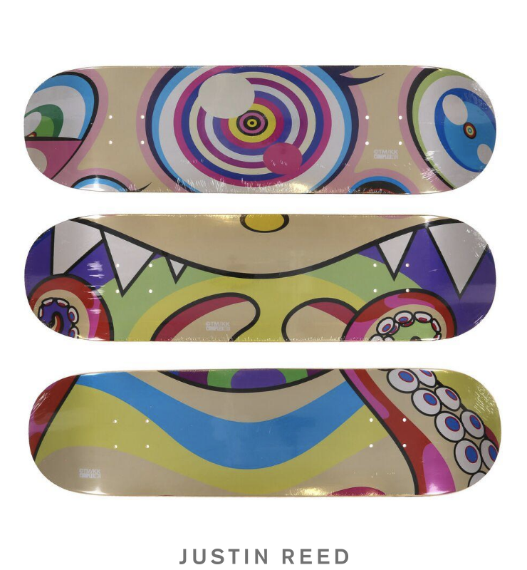 172. Set of 3 Skate Deck Dobtopus from Complexcon 2017 - Takashi Murakami