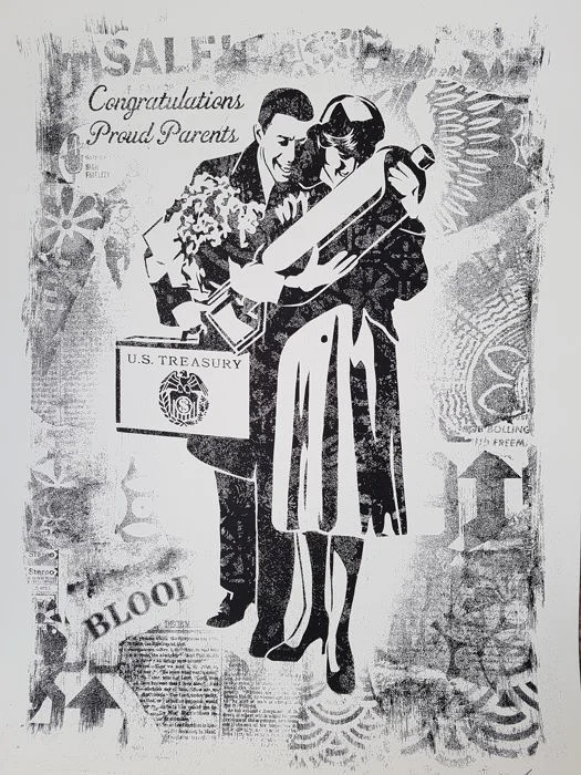 184. Proud Parents (Stencil Series) - Obey Giant (Shepard Fairey)  