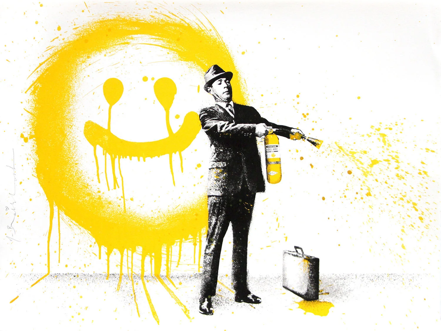 215. Spray Happiness (Pink) - Mr. Brainwash  